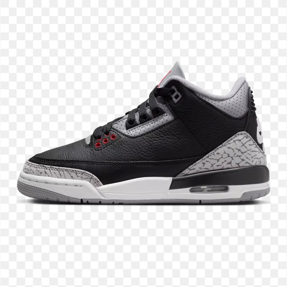 Jordan Black and Gray Sneakers with Red Accents
